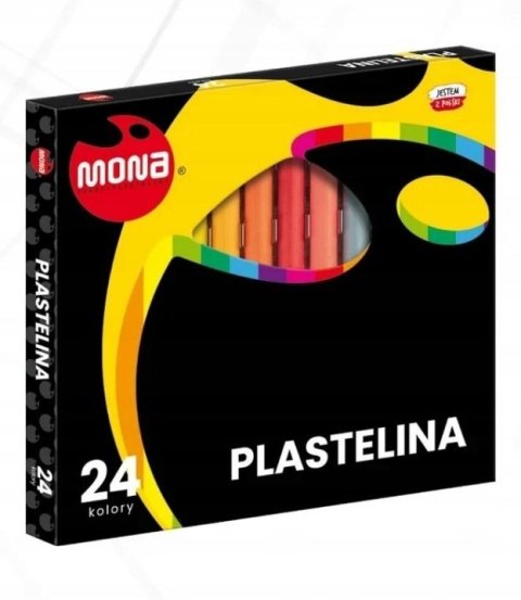 Plastelina 24 kol. 24 kol mix 15g Mona
