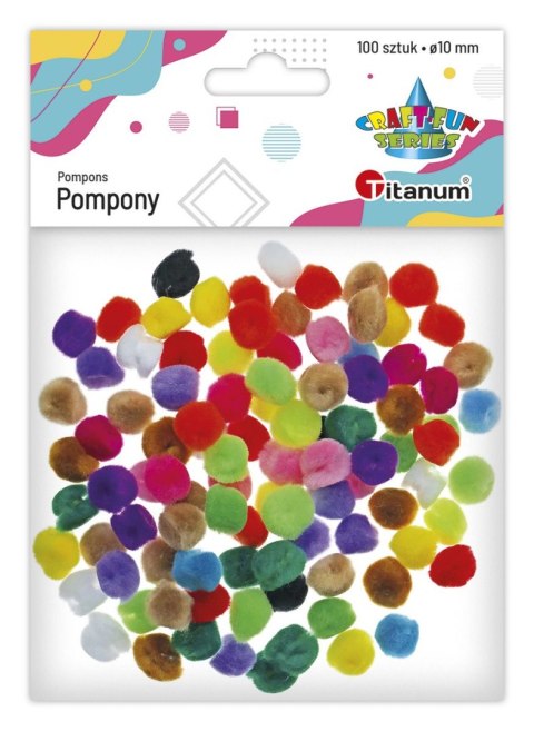 Pompony Craft-Fun Series akrylowe mix 100 szt Titanum (20TH1020-5)