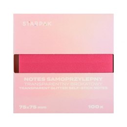 Notes samoprzylepny (karteczki) Transparentny ombre Różowy mix 100k [mm:] 75x75 Starpak (576523)