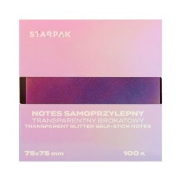 Notes samoprzylepny (karteczki) Transparentny ombre fioletowy mix 100k [mm:] 75x75 Starpak (576522)
