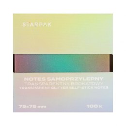 Notes samoprzylepny (karteczki) Transparentny ombre zielony mix 100k [mm:] 75x75 Starpak (576521)
