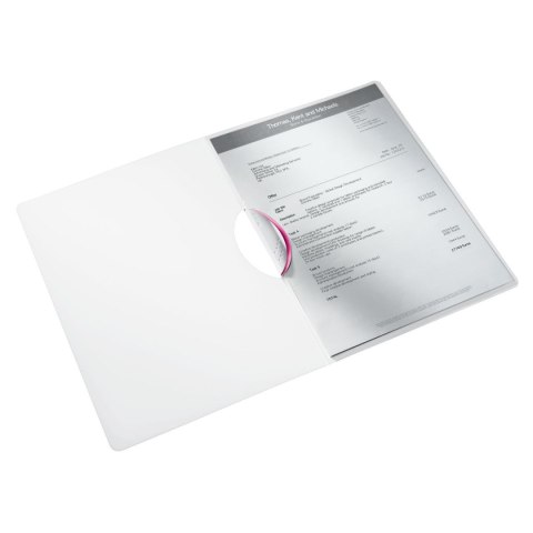Skoroszyt A4 Wow ColorClip różowy polipropylen PP 80g Leitz (41850023)