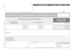 Druk offsetowy A6 dzienne zestawienie sprzedaży 50k. Michalczyk i Prokop (K-14)