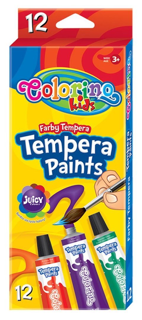 Farba tempera kolor: różne 12ml Patio (68420)