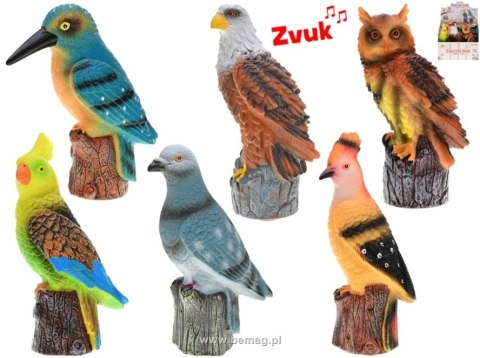 Figurka ptak 17-20cm 6 wzorów z dźwiękiem Bemag (58108)