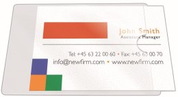 Kieszeń samoprzylepna na wizytówki przezroczysty [mm:] 56x93 Q-Connect (KF27038)