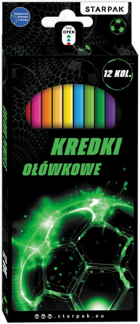 Kredki ołówkowe Football 12 kol. Starpak (580597)
