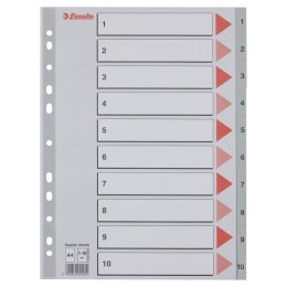 Przekładka numeryczna A4 szara 10k 1-10 Esselte (100105)