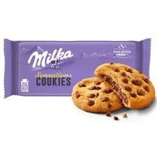 Ciastka Milka Sensations z nadzieniem kakaowym i kawałkami czekolady 156 g