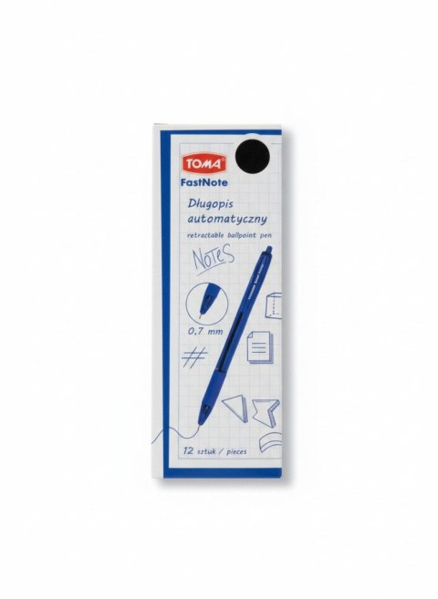 Długopis 1mm wkład czarny 1,0mm Toma (TO - 030 3 2)
