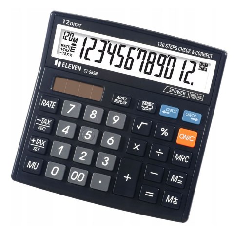Eleven kalkulator biurowy 12-pozycyjny czarny CT555N