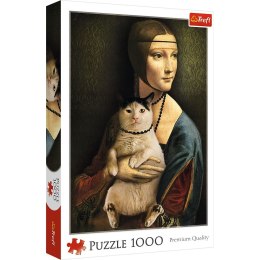 Puzzle Dama z kotem 1000 el. Trefl (10663)