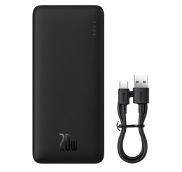 Baseus Powerbank z szybkim ładowaniem PD 20W 20000mAh, kabel USB-C