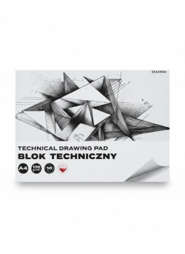 Blok techniczny A4 biały 170g 10k Starpak (587755)