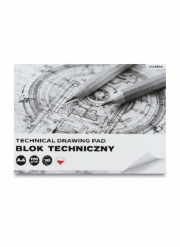 Blok techniczny A4 biały 170g 10k Starpak (588815)