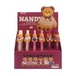 Długopis żelowy BEAR PINK wkład niebieski 0,5mm (ZF33073)