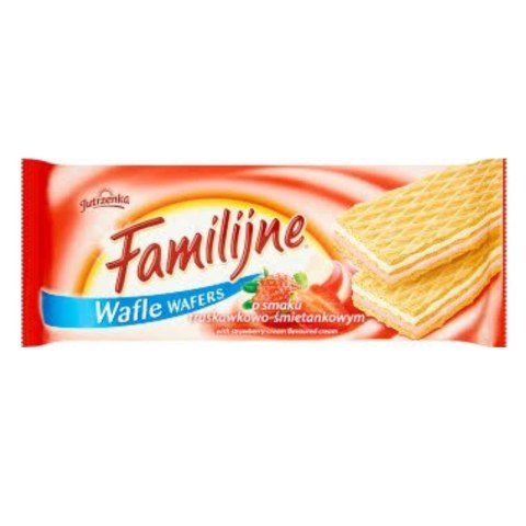 Familijne wafelki Gofrowe truskawkowe | 180g