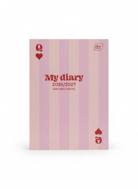 Kalendarz ucznia książkowy (terminarz) PINK CARD zeszytowy B6 Interdruk
