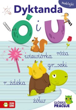 Książka dla dzieci Główka pracuje. Dyktanda Ó i U Zielona Sowa