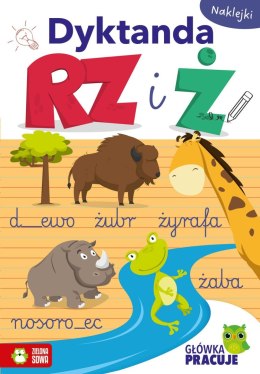 Książka dla dzieci Główka pracuje. Dyktanda RZ i Ż Zielona Sowa