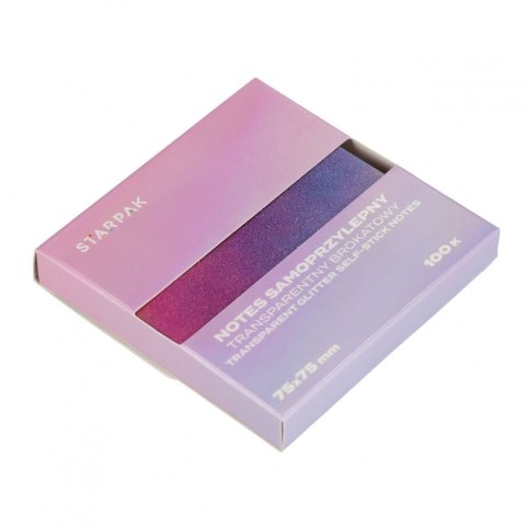 Notes samoprzylepny (karteczki) Transparentny ombre fioletowy mix 100k [mm:] 75x75 Starpak (576522)
