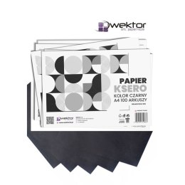 Papier kolorowy A4 CZARNY 100k. 80g Wektor (5906395354863)