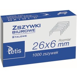 Zszywki 26/6 1000 szt Tetis (GZ101-C)