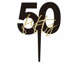 Dekoracja na tort Topper na tort 50. urodziny „fifty