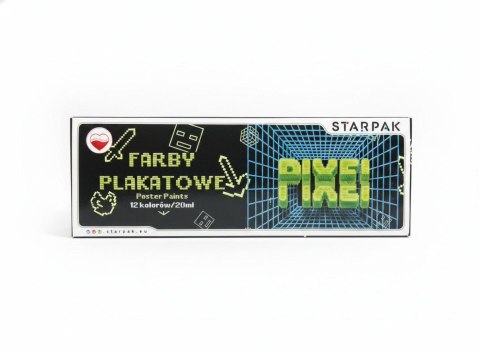 Farby plakatowe PIXEL GAME1 kolor: różne 12 kolor. Starpak (586308)