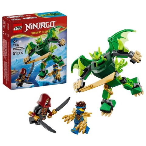 Klocki konstrukcyjne Ninjago Smoczy mech Lloyda — zestaw bitewny Lego (71862)