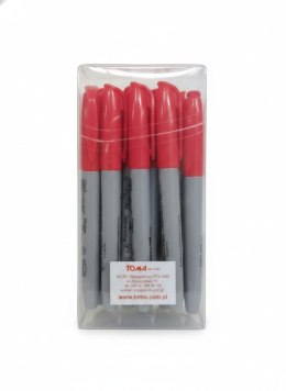 Marker permanentny STINGER wkład czerwony 1,5mm okrągła końcówka Toma