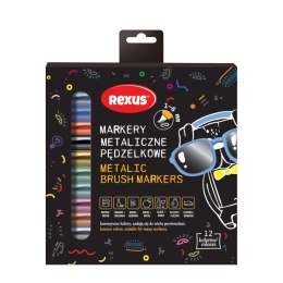 Marker specjalistyczny metaliczne wkład mix pędzelek końcówka Rexus (63339)
