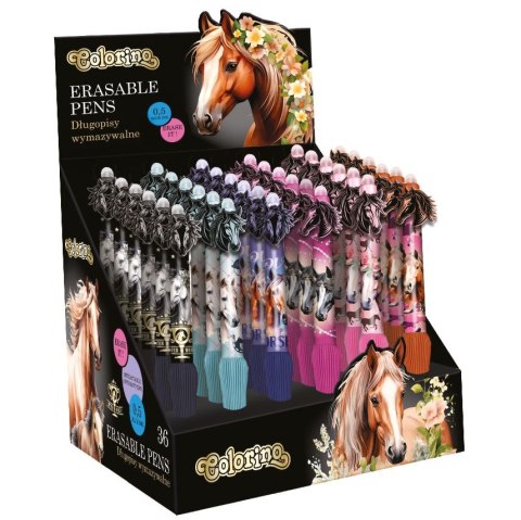Długopis wymazywalny Horses wymazywalny wkład niebieski 0,5mm Colorino Kids (03540PTR)