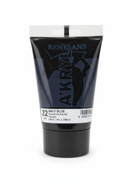 Farba akrylowa kolor: błękit morski 100ml Renesans (22)