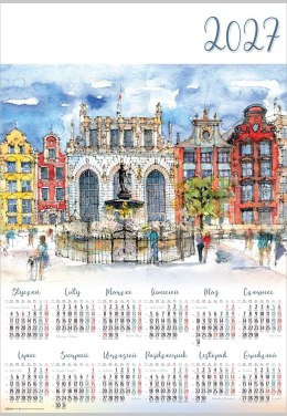 Kalendarz ścienny GDAŃSK plakatowy A4 607mm x 880mm Lucrum (PL10)