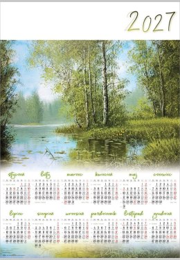 Kalendarz ścienny LAS plakatowy A4 607mm x 880mm Lucrum (PL09)