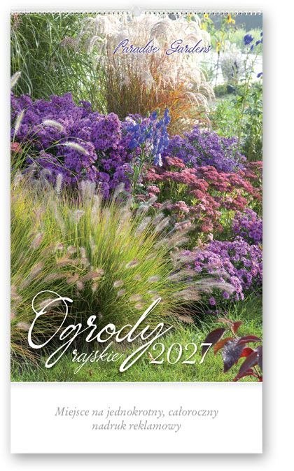 Kalendarz ścienny OGRODY RAJSKIE 13-planszowe 320mm x 470mm Lucrum (RW12)