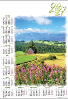 Kalendarz ścienny PODHALE plakatowy A4 607mm x 880mm Lucrum (PL04)