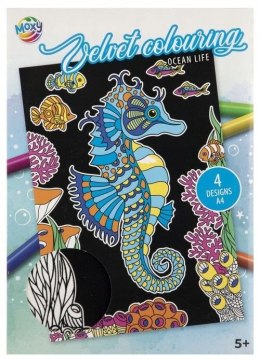 Kolorowanka A4 4 ARKUSZE VELVET OCEAN Antella (8715427144306)