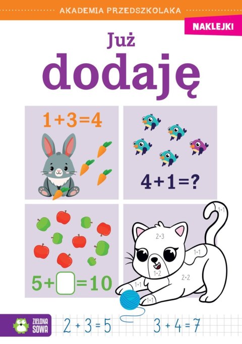 Książka dla dzieci Akademia przedszkolaka. Poznaję cyferki Zielona Sowa