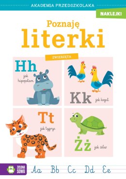 Książka dla dzieci Akademia przedszkolaka. Poznaję literki. Zwierzęta Zielona Sowa
