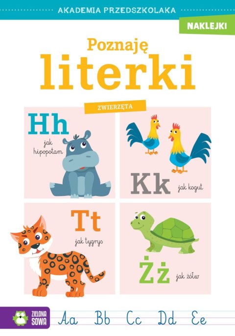 Książka dla dzieci Akademia przedszkolaka. Poznaję literki. Zwierzęta Zielona Sowa