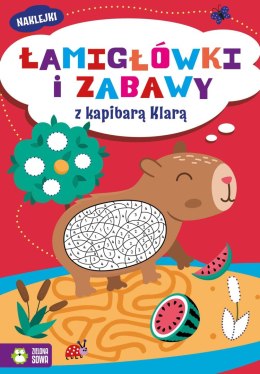 Książka dla dzieci Łamigłówki i zabawy z kapibarą Klarą Zielona Sowa