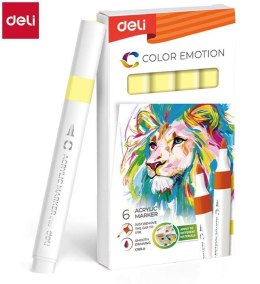 Marker specjalistyczny akrylowy (63) wkład żółty okrągła końcówka Deli (EC193A-LEMON YELLOW)