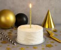 Świeczka urodzinowa z napisem Happy Birthday, złota, 11,5 cm, 1 szt Godan (BH-SUHB)