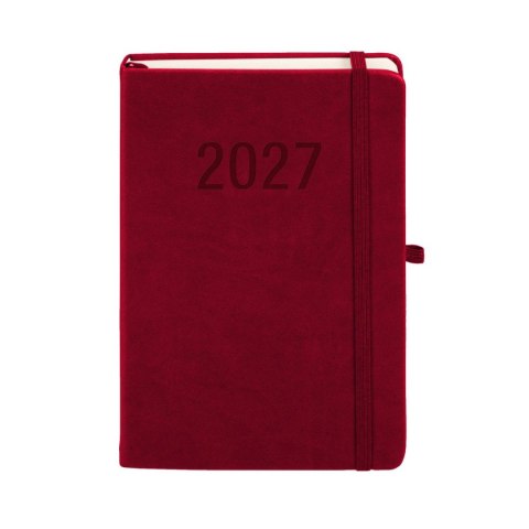 Kalendarz książkowy (terminarz) 2027 MEMOFIX dzienny A5 Antra (bordowy)