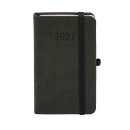 Kalendarz książkowy (terminarz) 2027 MEMOFIX tygodniowy A6 Antra (czarny)