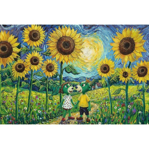 Puzzle Trefliki Spacer wśród słoneczników 100 el. Trefl (16560)