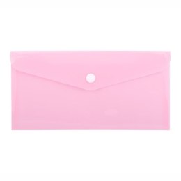 Teczka plastikowa na guzik Pastel DL różowy Biurfol (TKP-DL-01)