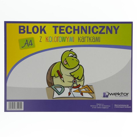 Blok techniczny kolor A4 mix 160g 10k Wektor